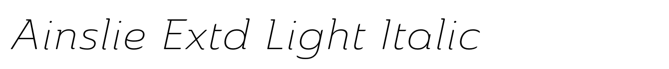 Ainslie Extd Light Italic